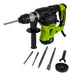 EAN 9120039235332 - Zipper ZI-BHA1500DN taladro 4250 RPM SDS Plus 5,1 kg Negro, Verde claro imagen 2
