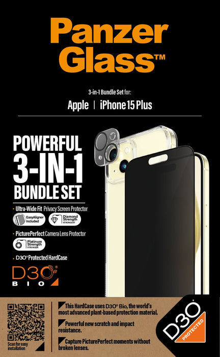 EAN 5711724930300 - PanzerGlass ® 3-in-1 Privacy Bundle iPhone 15 Plus Protector de pantalla Apple 1 pieza(s) imagen 5