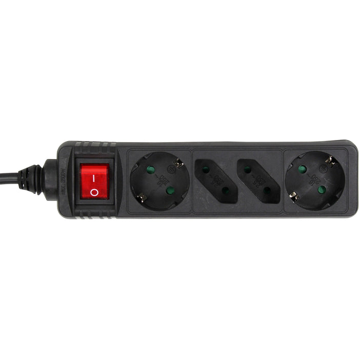 EAN 4043718188093 - InLine 16445S base múltiple 5 m 2 salidas AC Negro imagen 2