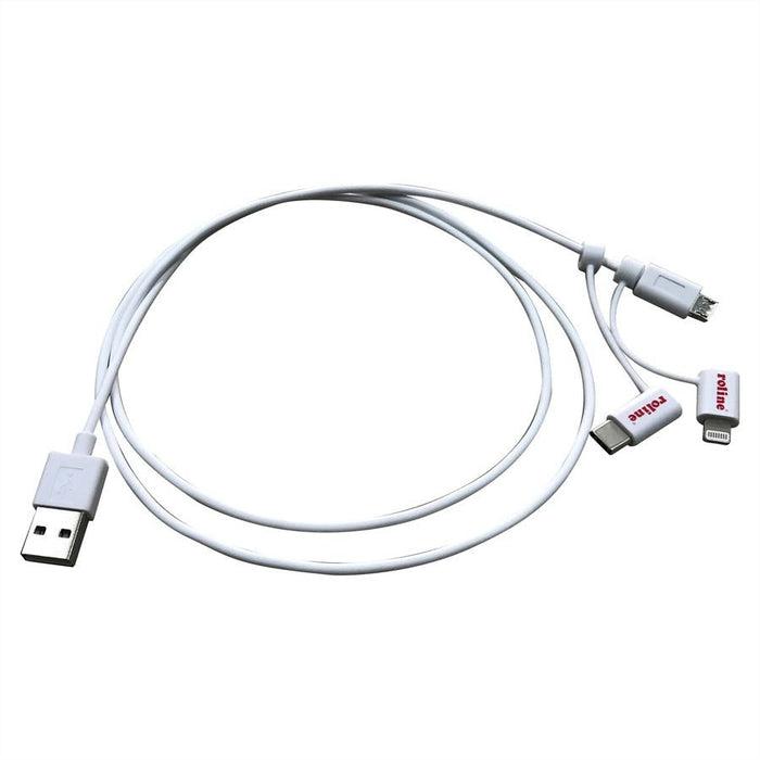 EAN 7611990161379 - ROLINE 11.02.8329 cable USB USB 2.0 1 m USB A Micro-USB B Blanco imagen 1