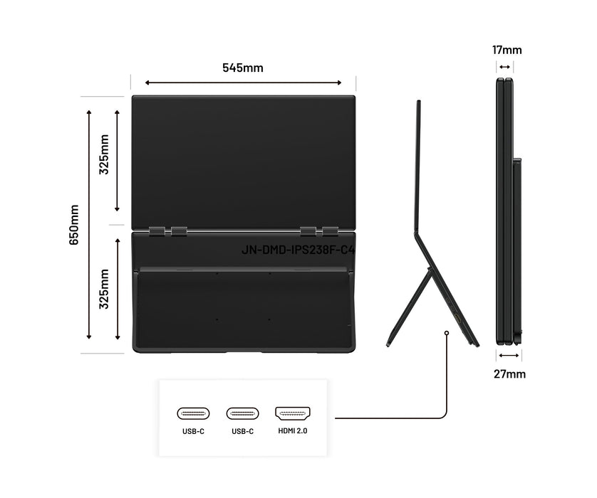 EAN 4589511171134 - JAPANNEXT JN-DMD-IPS238F-C4 pantalla para PC 60,5 cm (23.8") 1920 x 1080 Pixeles Full HD LCD Negro imagen 4