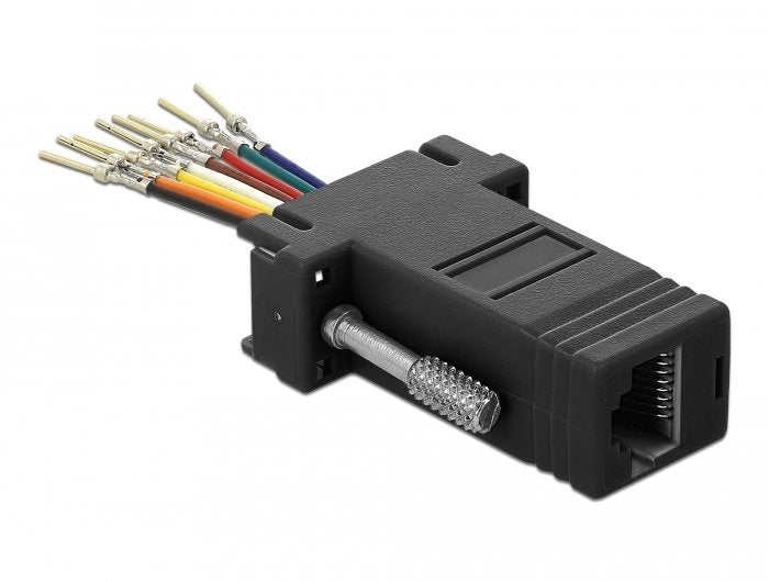 EAN 4043619661664 - DeLOCK 66166 cambiador de género para cable Sub-D Rj-45 Negro, Acero inoxidable imagen 2