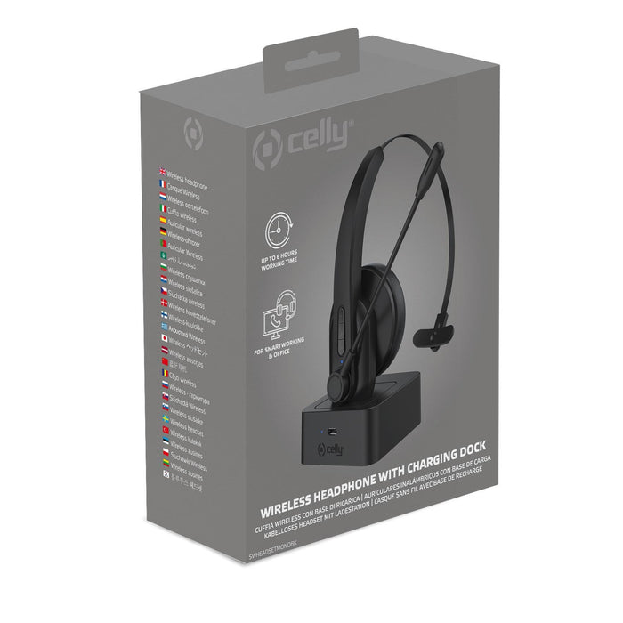 EAN 8021735198697 - Celly SWHEADSETMONO Auriculares Inalámbrico Diadema Oficina/Centro de llamadas Bluetooth Base de carga Ne imagen 3