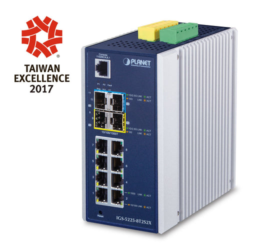EAN 4711605282451 - PLANET IGS-5225-8T2S2X switch Gestionado L3 Gigabit Ethernet (10/100/1000) Azul, Plata imagen 1