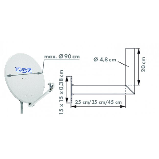 EAN 4004005250046 - Schwaiger WAH25A 001 Acero inoxidable Aluminio imagen 3