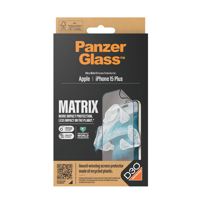 EAN 5711724028199 - PanzerGlass ® ECO MATRIX Screen Protector with D3O® iPhone 15 Plus | Ultra-Wide Fit w. AlignerKit Protect imagen 3