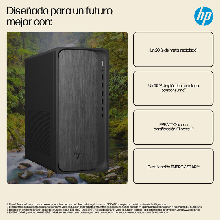 EAN 0199251181061 - HP OmniDesk Desktop M02-0014ns AMD Ryzen™ 5 8500G 16 GB DDR5-SDRAM 1 TB SSD FreeDOS Torre PC AI PC Negro, imagen 9