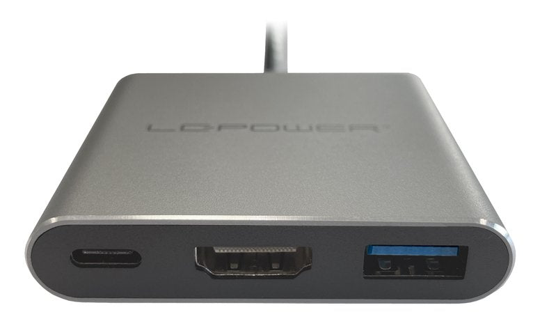 EAN 4262443280241 - LC-Power LC-HUB-C-MULTI-4-V2 hub de interfaz USB Tipo C 5000 Mbit/s Plata, Negro imagen 3