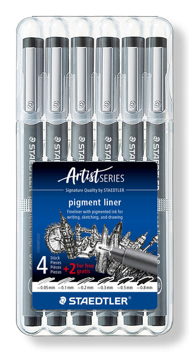 EAN 4007817308356 - Staedtler 308 SB6P rotulador de punta fina Negro 6 pieza(s) imagen 1
