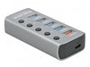 EAN 4043619632633 - DeLOCK 63263 hub de interfaz USB 3.2 Gen 1 (3.1 Gen 1) Type-B 5000 Mbit/s Gris imagen 3