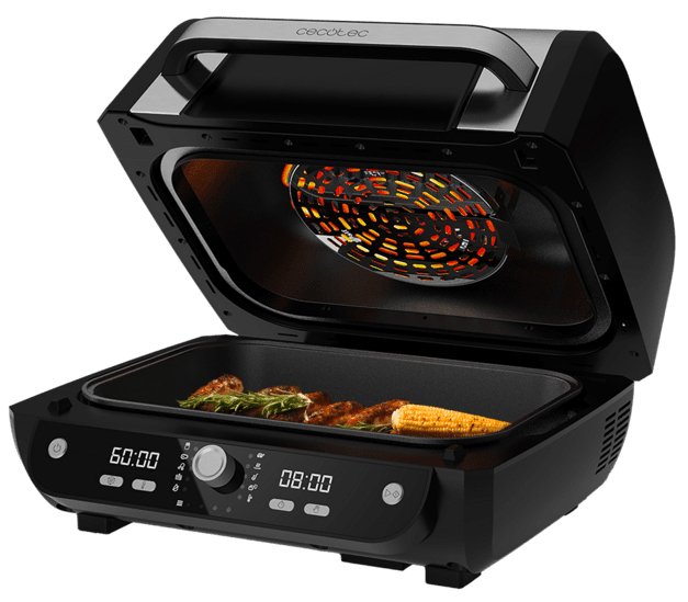 EAN 8435484049504 - Cecotec Cecofry FireDome 8000 Pro Sencillo 8 L Independiente 1700 W Freidora de aire caliente Negro, Acer imagen 3