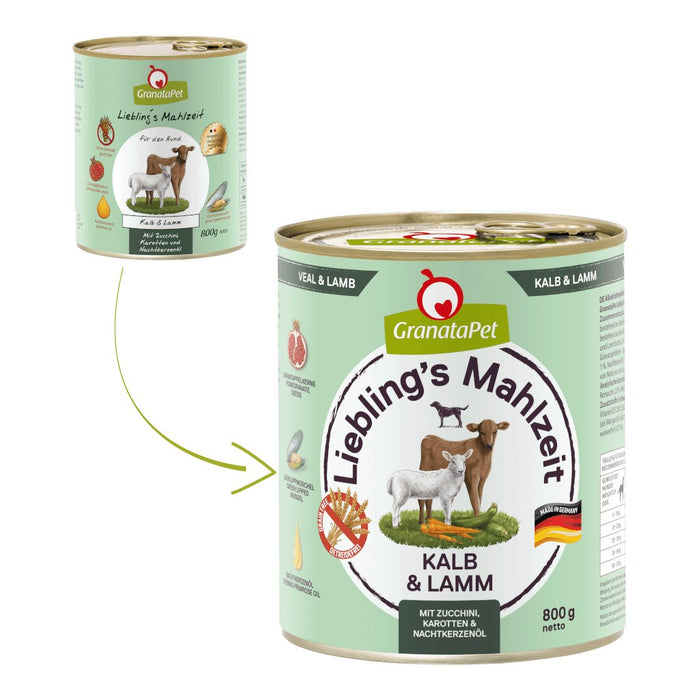 EAN 4260165187480 - GranataPet 187480 alimento húmedo para perros Cordero, Ternero Adulto 800 g imagen 3