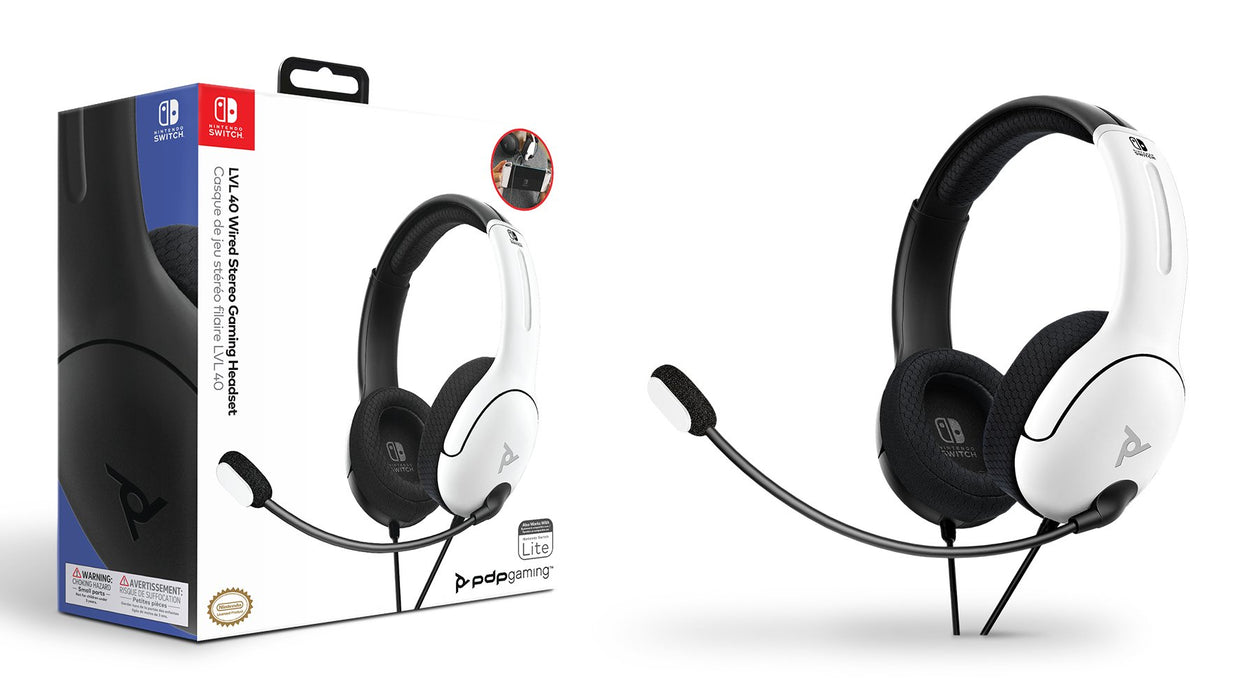 EAN 708056068721 - PDP LVL40 Auriculares Alámbrico Diadema Juego Negro, Blanco imagen 8
