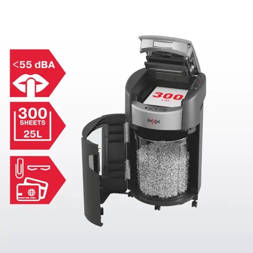 EAN 5028252658652 - Rexel ShredMax AutoFeed+ 300M triturador de papel Microcorte 55 dB 22,5 cm Negro imagen 4