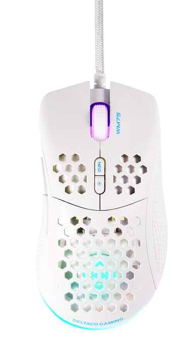 EAN 7333048057921 - Deltaco Gaming GAM-108-W ratón Juego mano derecha USB tipo A Óptico 6400 DPI imagen 4