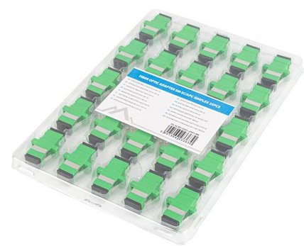 EAN 5901969433630 - Lanberg FA-SCAP-SS01-2501-BK adaptador de fibra óptica SC/APC Negro, Verde imagen 1