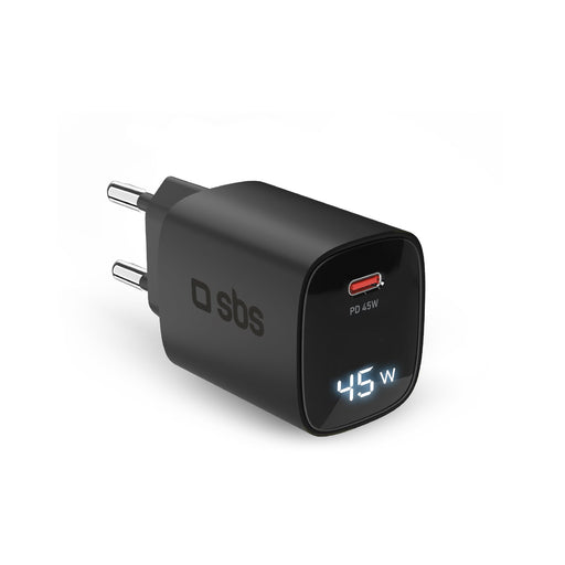 EAN 8018417481451 - SBS TETRGANLCD1C45K cargador de dispositivo móvil Universal Negro Corriente alterna Carga rápida Interior imagen 1