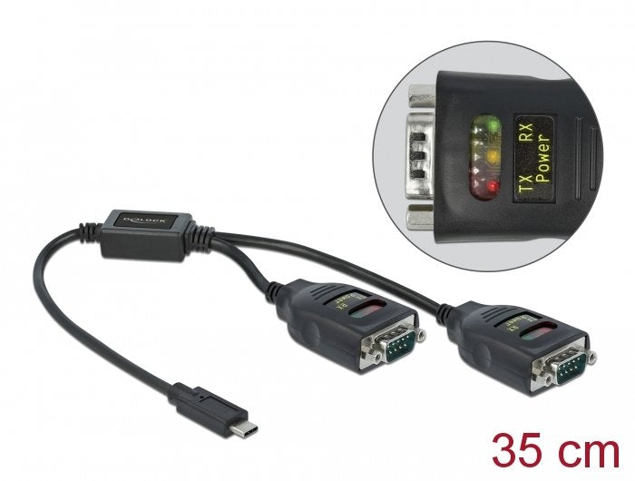 EAN 4043619904945 - DeLOCK 90494 cable de serie Negro 0,35 m USB Tipo C imagen 2