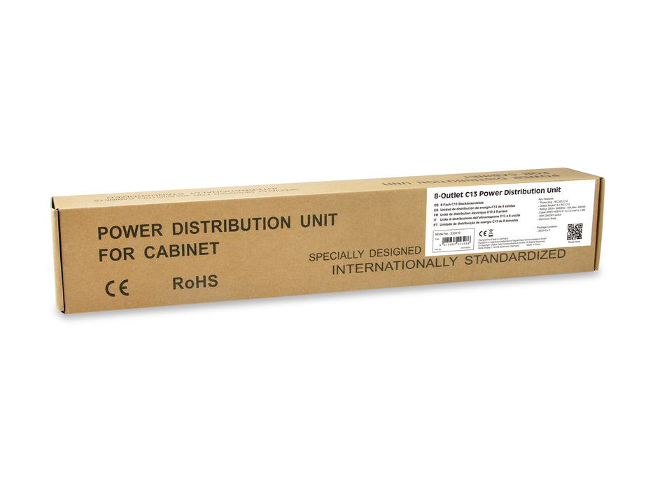 EAN 4015867223086 - Equip 333310 unidad de distribución de energía (PDU) 8 salidas AC 1U Negro imagen 4