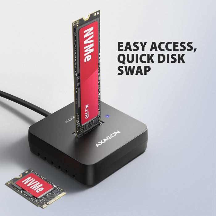 EAN 8595247909534 - Axagon ADSA-M2C11L base de conexión para disco duro USB 3.2 Gen 2 (3.1 Gen 2) Type-C Negro imagen 6