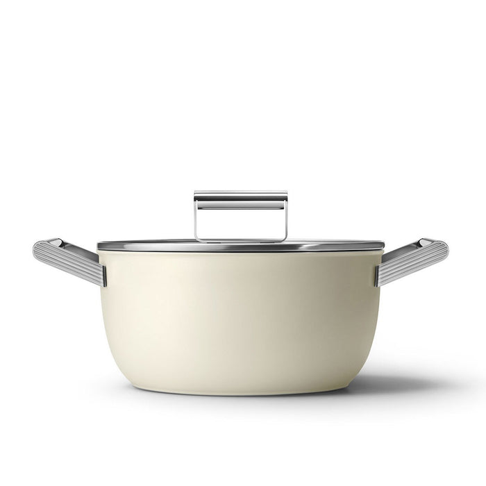 EAN 8017709355913 - Smeg CSF2412CRM batería de cocina Crema de color Aluminio, Acero inoxidable 5,4 L 24 cm imagen 1