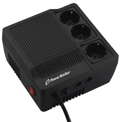 EAN 4260074973563 - PowerWalker AVR 1000 regulador de voltaje 3 salidas AC 180-264 V Negro imagen 1