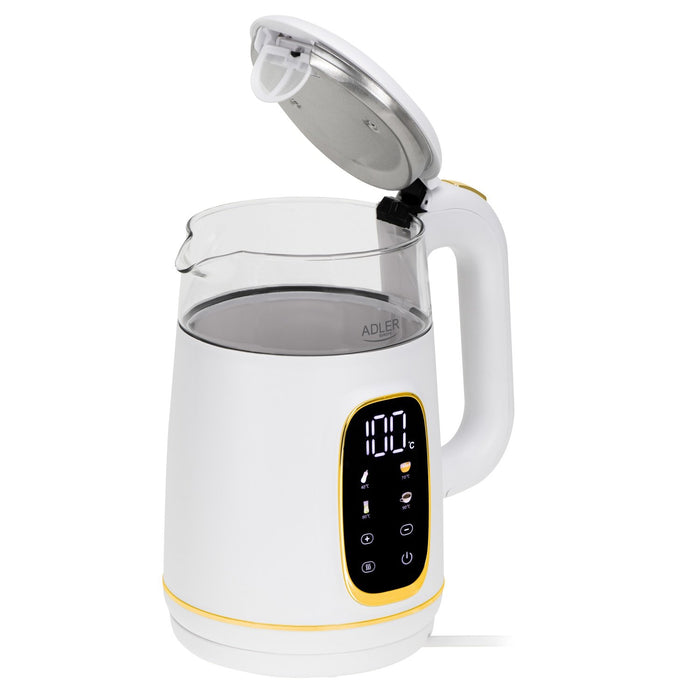 EAN 5905575907844 - Adler AD 1305WG tetera eléctrica 1,7 L 2200 W Transparente, Oro, Blanco imagen 4