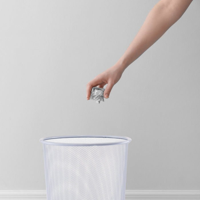EAN 4003368177243 - Zeller Present 17724 cubo de basura Alrededor Metal, Malla Blanco imagen 2