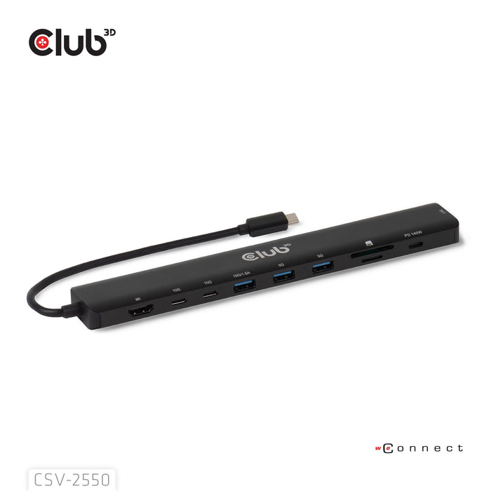 EAN 8719214473389 - CLUB3D CSV-2550 base para portátil y replicador de puertos Alámbrico USB Tipo C Negro imagen 5