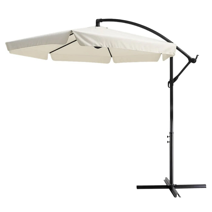 EAN 5907207224381 - Extralink Black Forest Garden Umbrella with Side Panels, Large 3m Beige Cantilever Sombrilla colgante Hex imagen 5