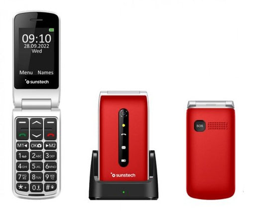 EAN 8429015019586 - Sunstech CELT18 6,1 cm (2.4") 101 g Rojo Teléfono para personas mayores imagen 2