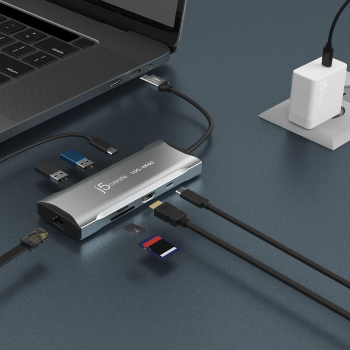 EAN 4712795086263 - j5create JCD393 Alámbrico USB 3.2 Gen 1 (3.1 Gen 1) Type-C Gris imagen 7