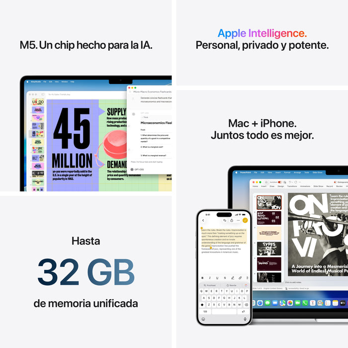 EAN 195950688030 - Apple MacBook Air Apple M Portátil 34,5 cm (13.6") Wi-Fi 7 (802.11be) macOS Tahoe imagen 8