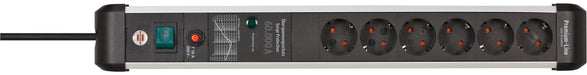 EAN 4007123677092 - Brennenstuhl 1391010600 base múltiple 3 m 6 salidas AC Interior Negro, Plata imagen 1