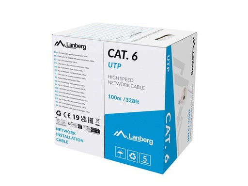 EAN 5901969446753 - Lanberg LCU6-11CU-0100-S cable de red Gris 100 m Cat6 U/UTP (UTP) imagen 1