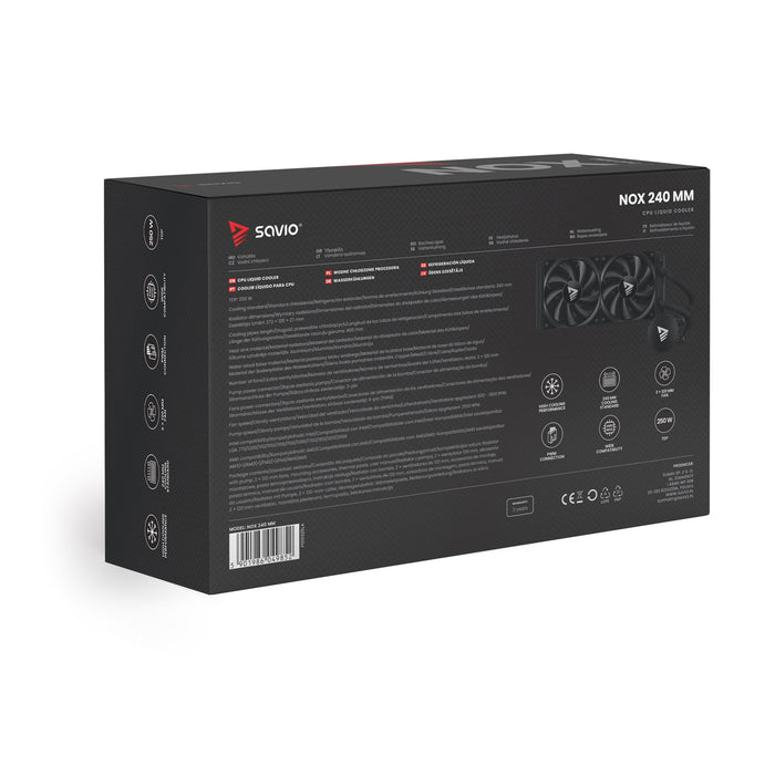 EAN 5901986049852 - Savio NOX 240 mm Procesador Kit de refrigeración líquida 12 cm Negro 1 pieza(s) imagen 22