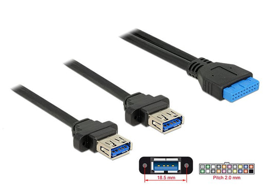 EAN 4043619852444 - DeLOCK 85244 cable USB 0,8 m Negro imagen 1