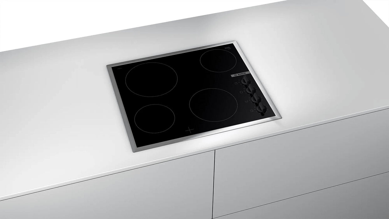 EAN 4242005283224 - Bosch Serie 2 PKE645CA2E hobs Negro, Acero inoxidable Integrado 60 cm Cerámico 4 zona(s) imagen 3