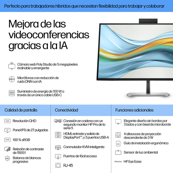 EAN 5715063749586 - HP Series 5 Pro 527pm pantalla para PC 68,6 cm (27") 2560 x 1440 Pixeles Quad HD LCD Negro imagen 3