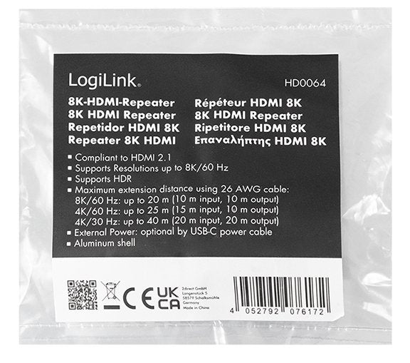 EAN 4052792076172 - LogiLink HD0064 repetidor y transceptor Azul imagen 6
