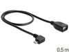 EAN 4043619832712 - DeLOCK USB micro-B - USB 2.0-A, 0.5m cable USB 0,5 m Micro-USB B USB A Negro imagen 2