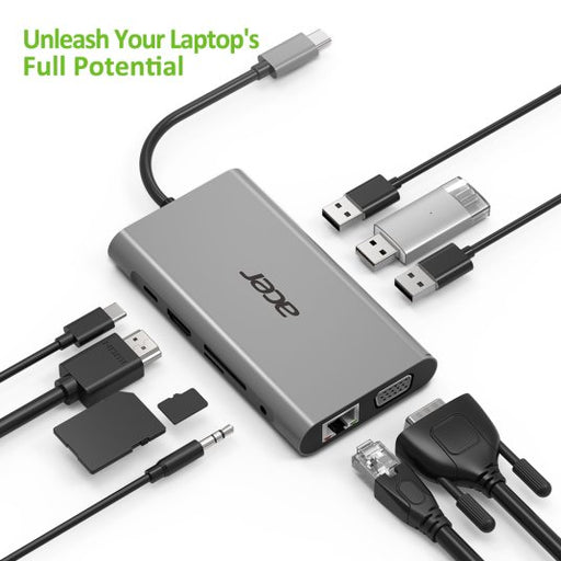 EAN 4710180475746 - Acer HP.DSCAB.002 base para portátil y replicador de puertos USB 3.2 Gen 1 (3.1 Gen 1) Type-C Plata imagen 2