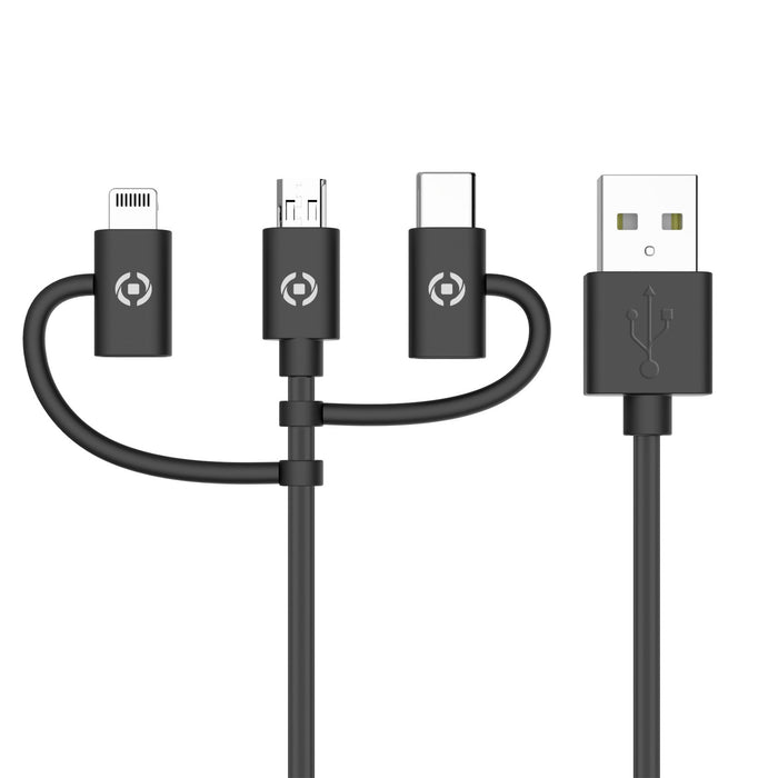 EAN 8021735750895 - Celly USB3IN1BK cable USB USB 2.0 1 m USB A Micro-USB B Negro imagen 1