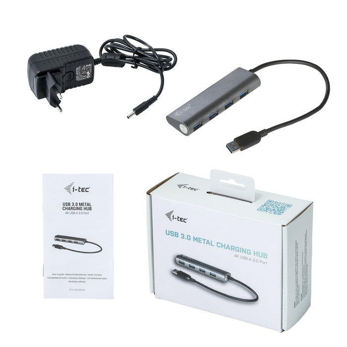 EAN 8595611701092 - i-tec Metal U3HUB448 hub de interfaz USB 3.2 Gen 1 (3.1 Gen 1) Type-A 5000 Mbit/s Gris imagen 7