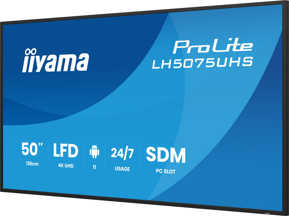 EAN 4948570125241 - iiyama LH5075UHS-B2AG pantalla de señalización Pantalla plana para señalización digital 125,7 cm (49.5")  imagen 6