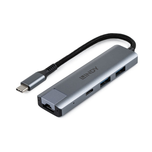 EAN 4002888434225 - Lindy 43422 hub de interfaz USB 3.2 Gen 2 (3.1 Gen 2) Type-C 10000 Mbit/s Gris imagen 1
