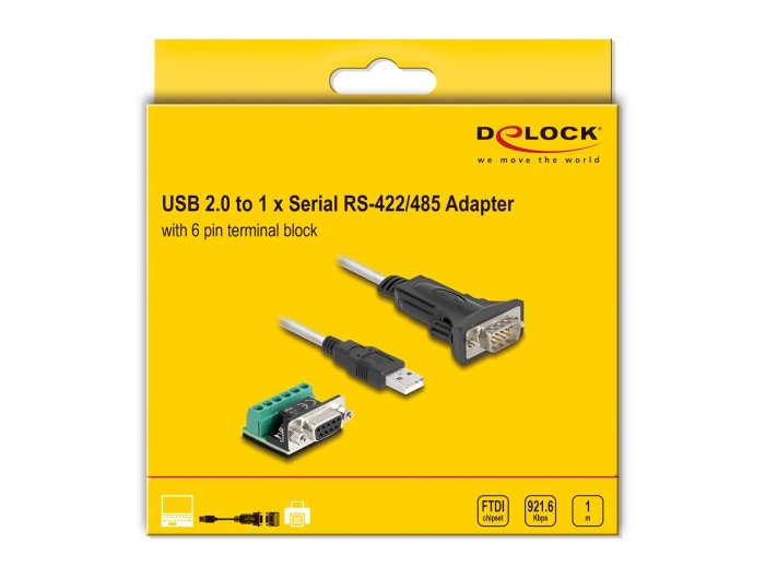 EAN 4043619642687 - DeLOCK 64268 cable de serie Negro, Transparente 1 m USB tipo A DB-9 imagen 4