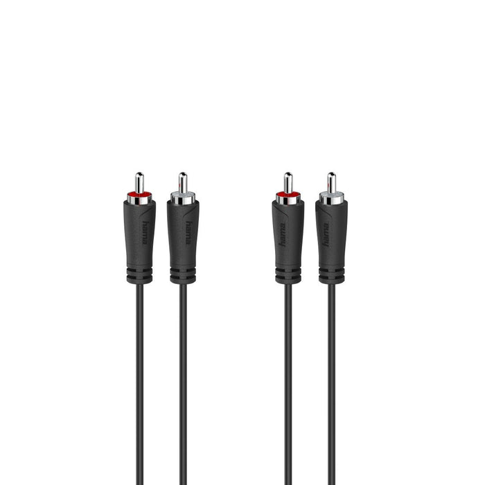 EAN 4047443434326 - Hama 00205258 cable de audio 3 m 2 x RCA Negro imagen 1