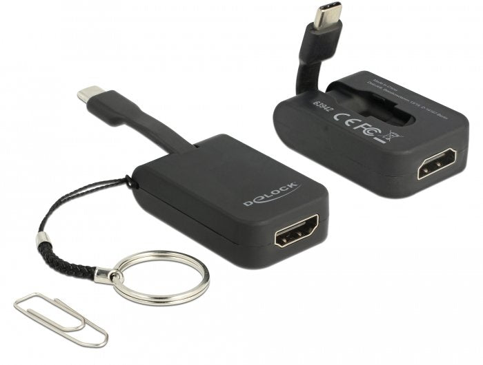 EAN 4043619639427 - DeLOCK 63942 adaptador de cable de vídeo 0,03 m USB Tipo C HDMI Negro imagen 2