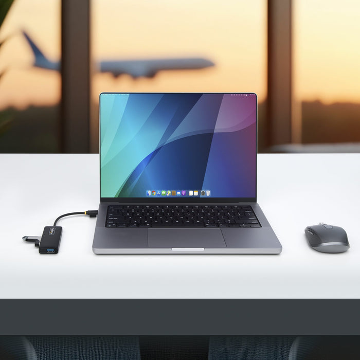 EAN 0065030912136 - StarTech.com H5C4A-USB-HUB hub de interfaz USB 3.2 Gen 1 (3.1 Gen 1) Type-C 5000 Mbit/s Negro imagen 7